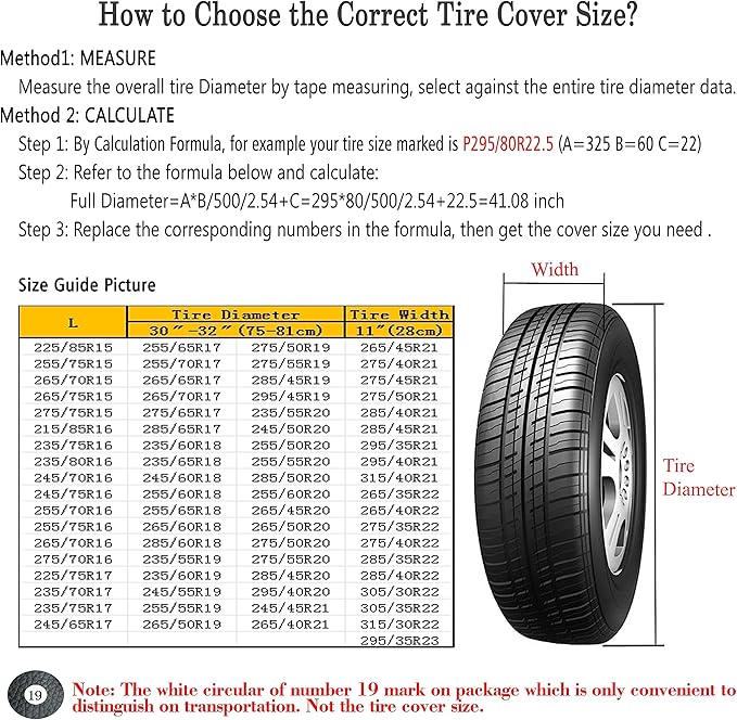 MOONET Tire Covers for RV Wheel (2 Pack Black), Oxford Waterproof UV Sun Protectors for Motorhome Boat Trailer Camper Van SUV,D81cm x H28cm for Diameter 30"-32"