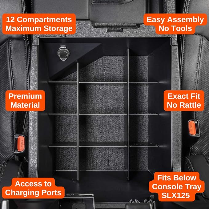 Vehicle OCD - Center Console Divider and Tray Organizer for Toyota Tundra (2014-2021) - Made in USA - SLX502