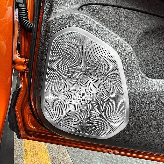 YOUTOOCAR Stainless Steel Speaker Covers Trim Compatible with Chevrolet Trax 2024-2025 Accessories (Silver)