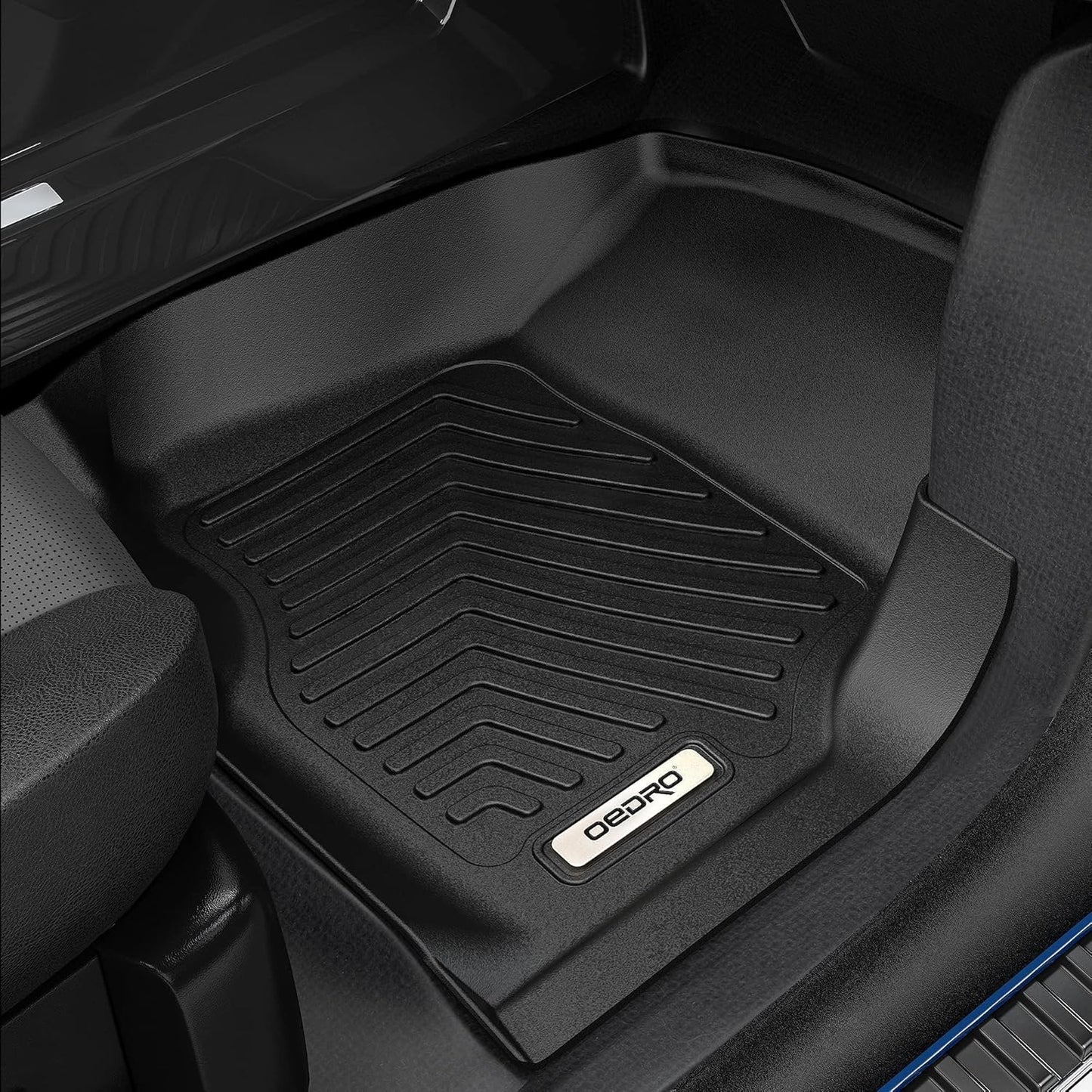 OEDRO Floor Mats Compatible with 2019-2025 Nissan Altima, Unique Black TPE All-Weather Guard Includes 1st and 2nd Row Full Set Liners