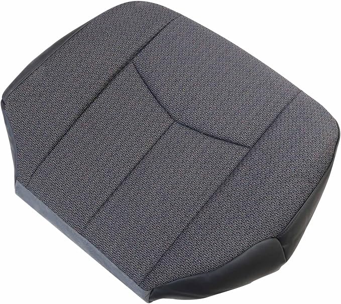 GXARTS Dark Gray 69C Driver Side Bottom Cloth Seat Cover & Seat Foam Cushion Replacement Compatible with Chevy Silverado GMC Sierra 1500 HD 2500 HD 3500 2003 2004 2005 2006 2007