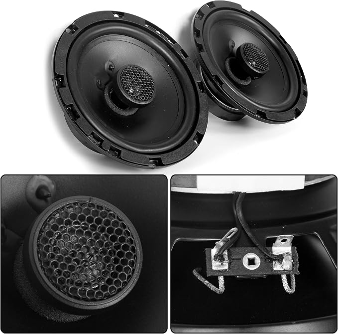 ECOTRIC Motorcycle Lower Vented Leg Fairing W/Speaker Box Pods & Grilles + 6.5“ Speakers Compatible with 2014-UP Harley Davidson Touring Road King Street Glide Electra Glide Models (Air-Cooled)