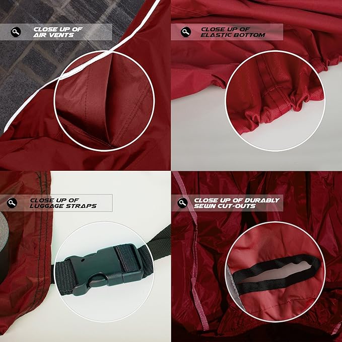 Premium Motorcycle Storage - Motorcycle Covers Waterproof Outdoor Storage - Dirt Bike Cover - Scooter Cover - Moped Cover L