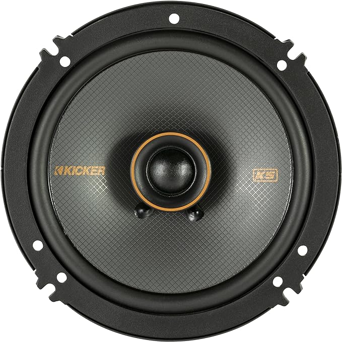 KICKER 51KSC6504 KS-Series 6.5" Coaxial Speakers with .75" tweeters, 4-Ohm, Pair