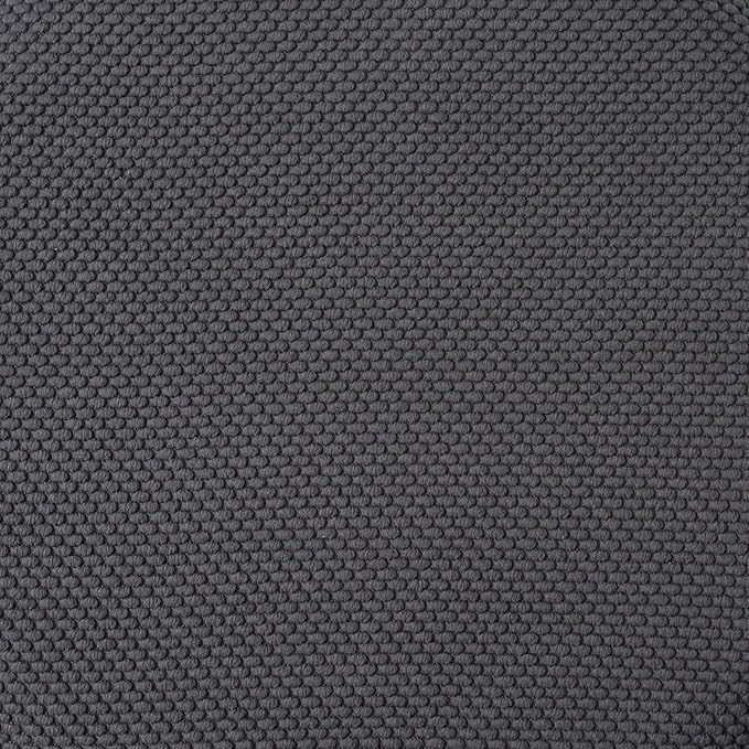 Sweet Home Collection Memory Foam Chair Cushion Honeycomb Pattern Solid Color Slip Non Skid Rubber Back Ultimate Comfort and Softness Rounded Square 16" x 16" Seat Cover, 12 Pack, Charcoal Gray