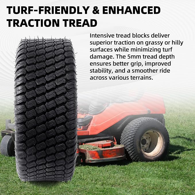 AR-PRO (2-Pack) 18x7.50-8 Tires, Replacement 4PR Durable Tubeless Tires for Lawn Mowers, Garden Tractors and Golf Carts, Rim Not Included