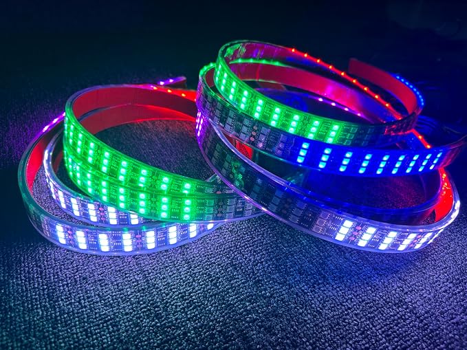 6PCS 2FT Triple Row RGB Dream Color Chasing LED Light Strips, High-Intensity Flow Series Underglow Kit with App & Remote Control, Fits for Polaris Slingshot, Ryker, Spyder, Car & Trucks
