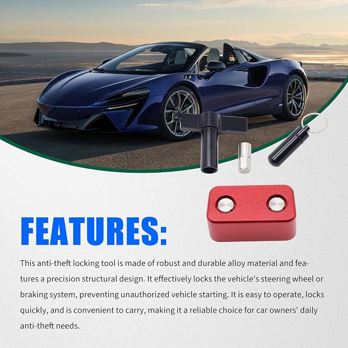 OBD2 Port Anti-Theft Lockout Tool/Protector, Version 2 Universal Fit for All Non-GM Vehicles, Aluminum Alloy Anti-Pry OBD-II Port Lock, Easy Install with Special Tool – Not Compatible with GM