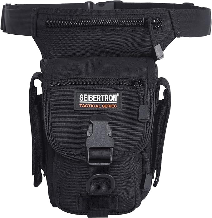 Seibertron Waterproof Tactical Outdoor Hiking Airsoft Utility Leg Bag Black