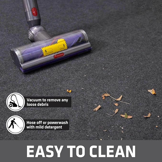Drymate Garage Floor Runner Mat, (8'10" x 2'6"), Protects Surfaces, Absorbent, Waterproof, Slip-Resistant, Quick Dry Carpet Fabric, Trimmable & Washable (USA Made) (Charcoal)