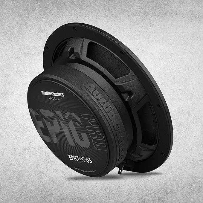 AudioControl EPICPRO6S Epic PRO 6.5" Slim Shallow-Mount Midrange Car Speakers Set (Pair), 300W, 4 Ohm, Rear or Front Door Speakers for Truck or Car Audio System, Pro Audio High SPL Component Speakers