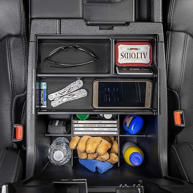 Vehicle OCD - Center Console Organizer Tray for Toyota Tundra (2007-2021) / Toyota Sequoia (2008-2022) - Made in USA - SLX125