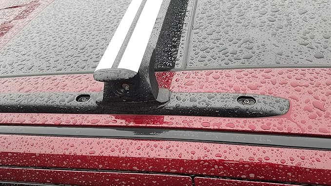 BRIGHTLINES Heavy Duty Anti-Theft Premium Aluminum Roof Bars Roof Rack Crossbars Compatible with 2011-2021 Jeep Grand Cherokee with Roof Black Plastic Moldings (Silver)