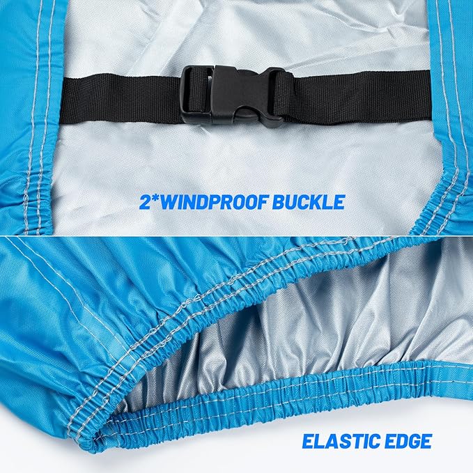 Favoto Bike Cover Waterproof Outdoor Bicycle Cover Thicken Oxford 29 Inch Windproof UV Snow Rustproof with Lock Hole Storage Bag for Mountain Road Bike City Bike Beach Cruiser Bike, Blue