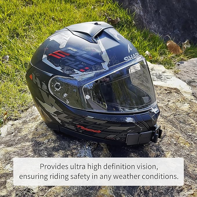 Universal Helmet Visor Anti-UV and Anti-Fog Combined Film - Ideal for Motorcycle Helmet Lens, Alternative to Insert Lens - Ultra HD Helmet Shield Films, Anti-Steaming, Safer Rides