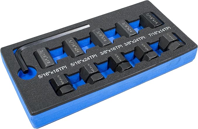 Tool Guy Republic 10 PC Stud Remover and Installer Kit (HT-1545 SAE)
