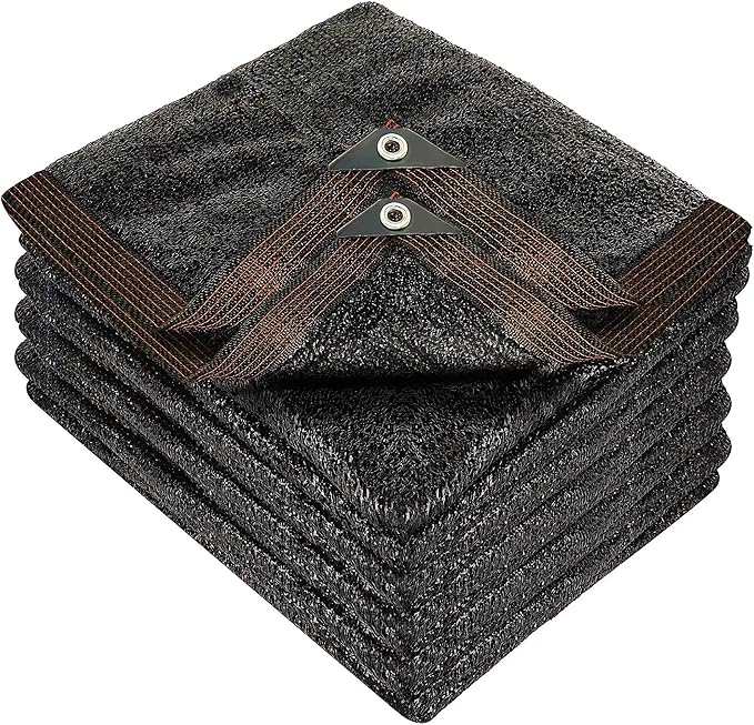 winemana 70% Black Shade Cloth, 20 x 20 FT Durable Mesh Tarp with Grommets, Resistant Garden Sun Shade Netting with Taped Edge for Plant Cover, Greenhouse, Patio, Tomatoes, Chicken Coop, Barn Kennel