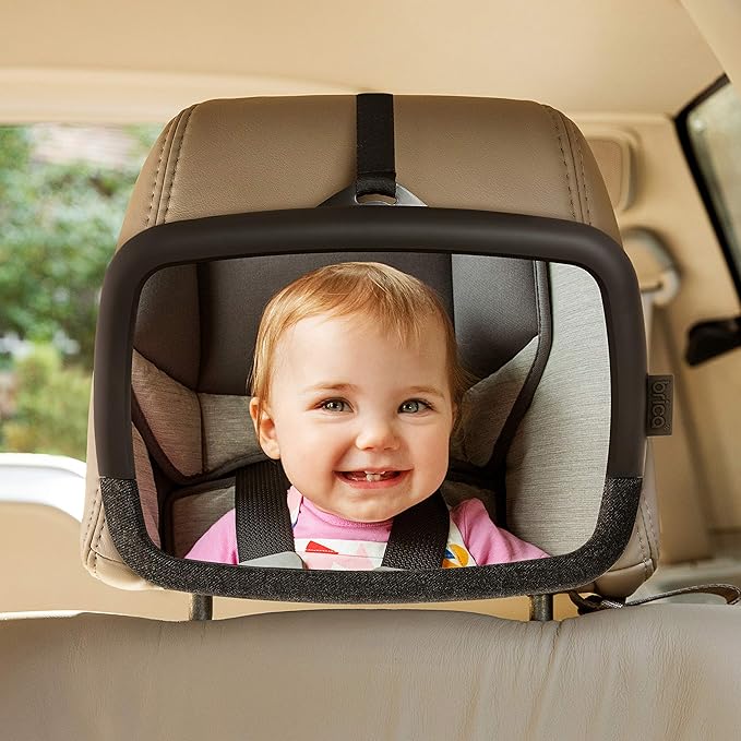 Munchkin Baby Car Mirror for Rear Facing Car Seats,Pivot 360 Baby in-Sight Adjustable Auto Mirror,Black,(Pack of 4)