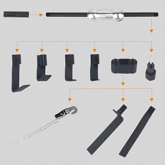 DAYUAN 19pcs Front Wheel Drive Bearing Removal Tool Kit Bundle with 13PC Dent Puller with Slide Hammer Auto Body Truck Repair Tool Kit Set