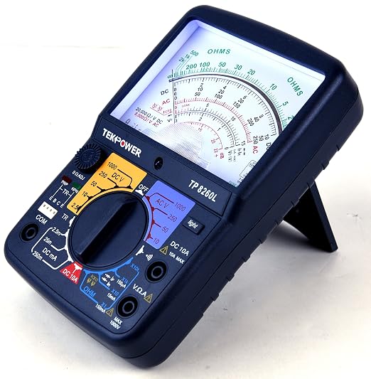 Tekpower TP8260L Analog Multimeter with Back Light, and Transistor Checking Dock