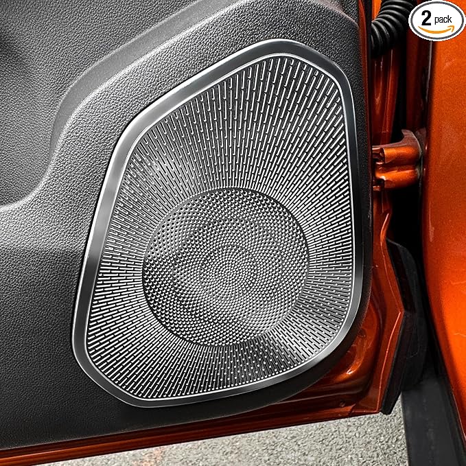YOUTOOCAR Stainless Steel Speaker Covers Trim Compatible with Chevrolet Trax 2024-2025 Accessories (Silver)