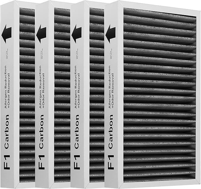 F1 Filter Allergen Reduction+Odor Removal, Replacement Filter Compatible with Filtrete C01 T02 Room Air Purifier FAP-C01-F1 and FAP-T02-F1,4 Pack