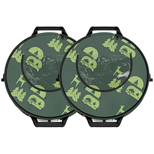 30 Gallon Collapsible Pop-Up Trash Can for RV's, Camping, Recycling, Yard Waste, Leaf Bag, Children Toy Bin (2 Trash Can)