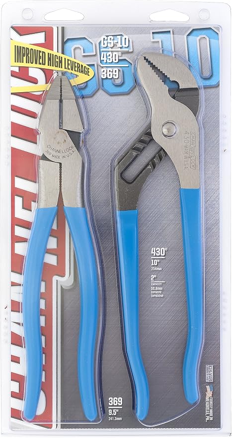 Channellock GS-10 2-Piece Plier Set: 430 and 369 , Blue