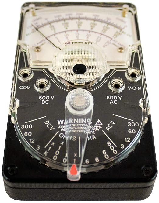 Triplett 3022 Model 310-C Hand-Sized Analog Multimeter with Certificate of Calibration to NIST - AC/DC Voltage, DC Current, Resistance