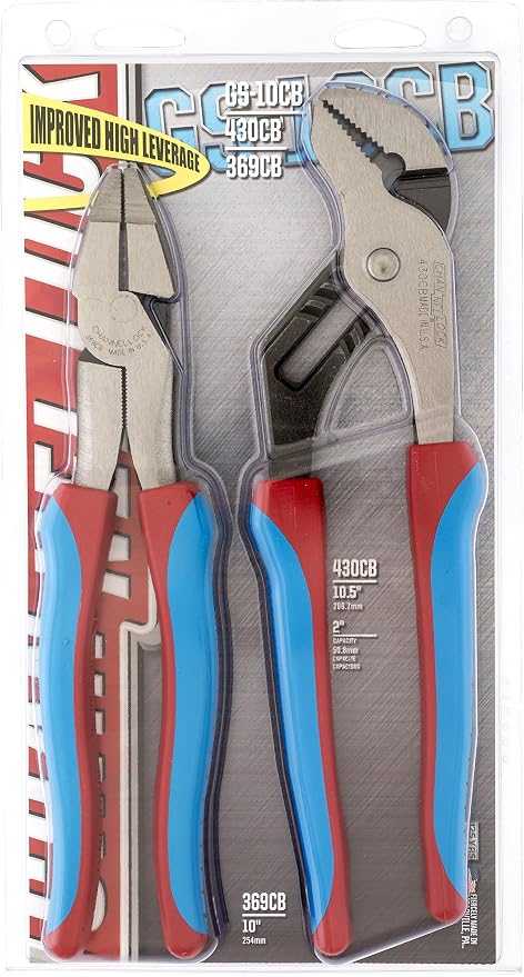 Channellock GS-10CB 2-Piece Tongue & Groove and Lineman's Plier Set