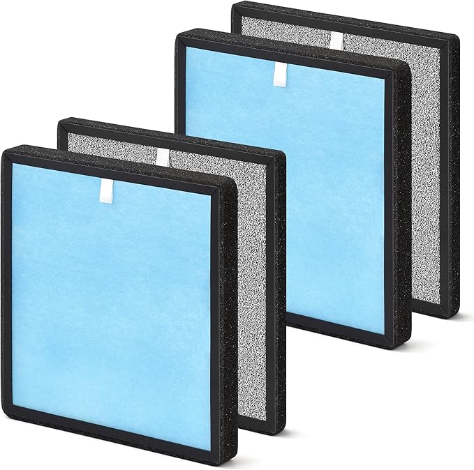 HJ-H23 Replacement Filter Compatible with Hejiko HJ-H23 Air Pu-rifier, Match with Model No. HJ-H23-RF, 2-Set Removable HJ-H23 filters Contain 2 H13 True HEPA+2 Activated Carbon Filters