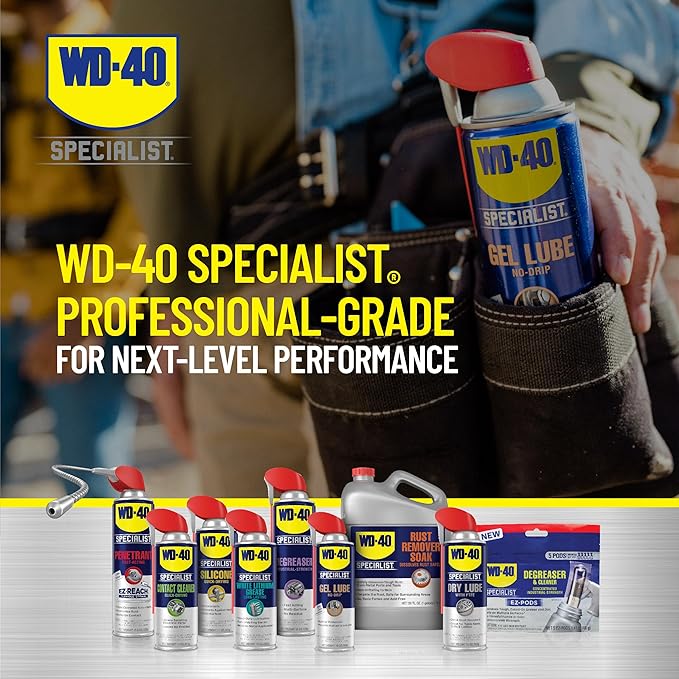 WD-40 Specialist Gel Lube with SMART STRAW SPRAYS 2 WAYS, 10 OZ [6-Pack]