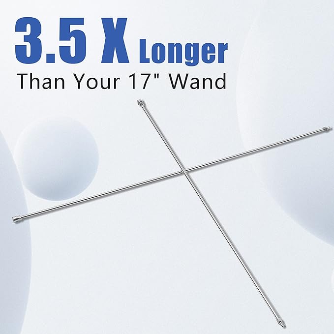 RIDGE WASHER Pressure Washer Wand Extension, 240 Inch Replacement Pressure Washer Lance, Stainless Steel Power Washer Extender Wand, 1/4” Quick Connect Fitting, 4000 PSI (4 Wands – 60" Each Wand )