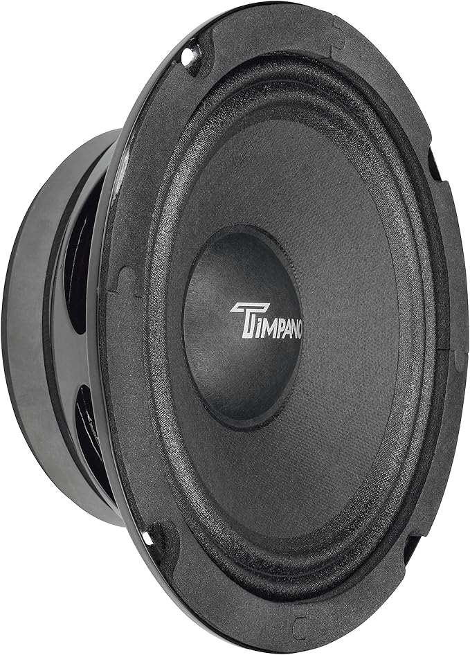 Timpano 6.5 Inch Shallow Midrange Speaker 500 Watts Max Power TPT-MR6-4 PRO, 6.5 Midrange Speakers 4 Ohm Shallow Mount Car Audio Speaker, Pro Audio Loudspeaker Compact for Doors (Single)