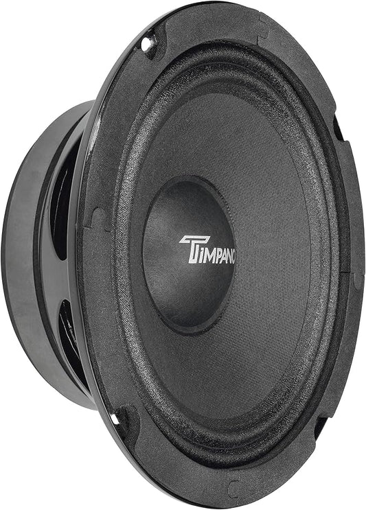 Timpano 6.5 Inch Shallow Midrange Speaker 500 Watts Max Power TPT-MR6-4 PRO, 6.5 Midrange Speakers 4 Ohm Shallow Mount Car Audio Speaker, Pro Audio Loudspeaker Compact for Doors (Single)