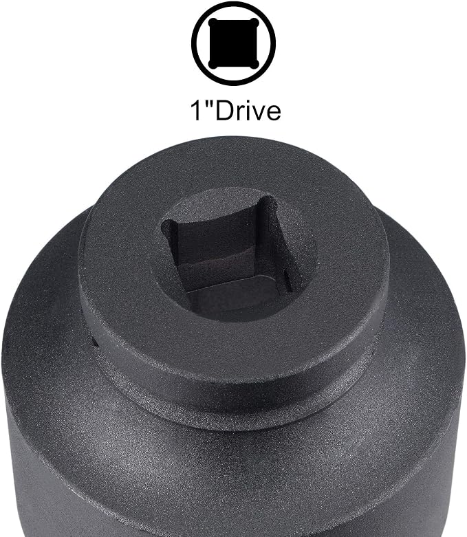 uxcell 1-Inch Drive 80mm 12-Point Impact Socket, CR-MO Steel 100mm Length, Standard Metric Sizes