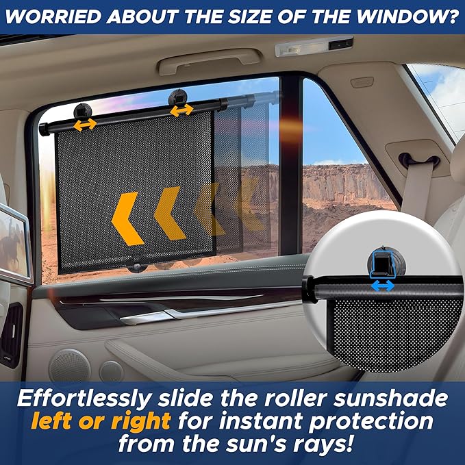 EcoNour Car Window Shades for Windows (2 Pack) | Shade Automotive Interior Sun Protection Large Offers Complete from UV Rays and Glare 18" x 20"