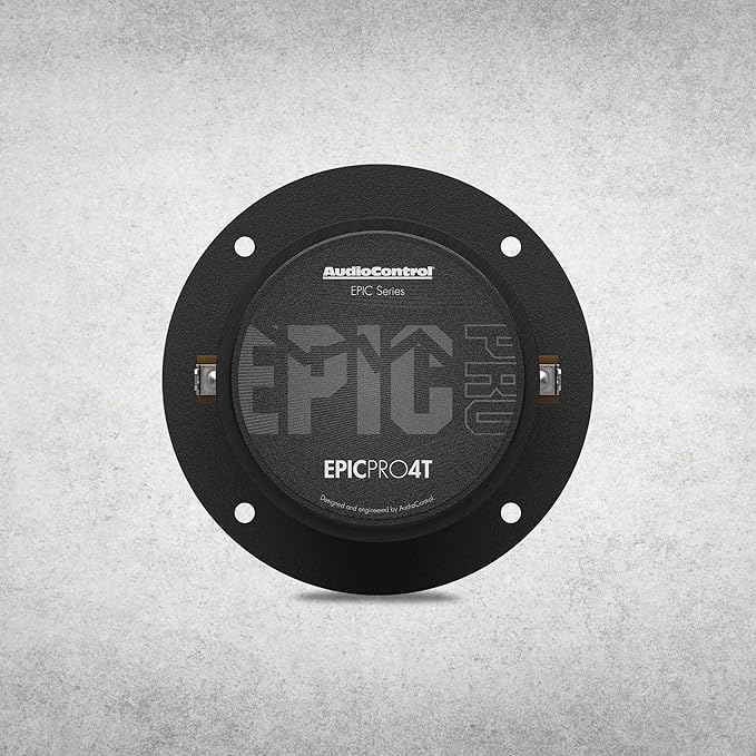 AudioControl EPICPRO4T Epic PRO 4” Compression Bullet Tweeter Car Speakers Set (Pair), 120W Max, 4 Ohms, Tweeter Crossover Included, Pro Audio High SPL Tweeters for Car Audio System