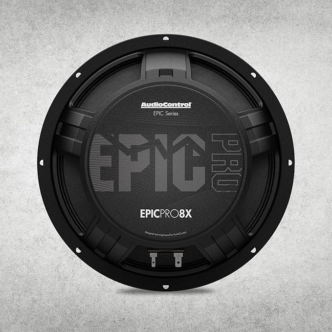 AudioControl EPICPRO8X Epic PRO 8” Midrange Car Speakers Set (Pair), 350W Max, 4 Ohm, Rear or Front Door Speakers for Truck or Car Audio System, Pro Audio High SPL Component Speakers