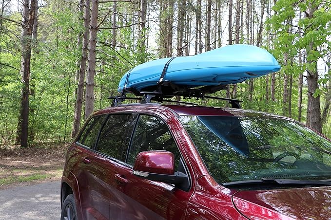 BRIGHTLINES Heavy Duty Anti-Theft Premium Aluminum Roof Bars Roof Rack Crossbars Compatible with 2011-2021 Jeep Grand Cherokee with Roof Black Plastic Moldings (Black)