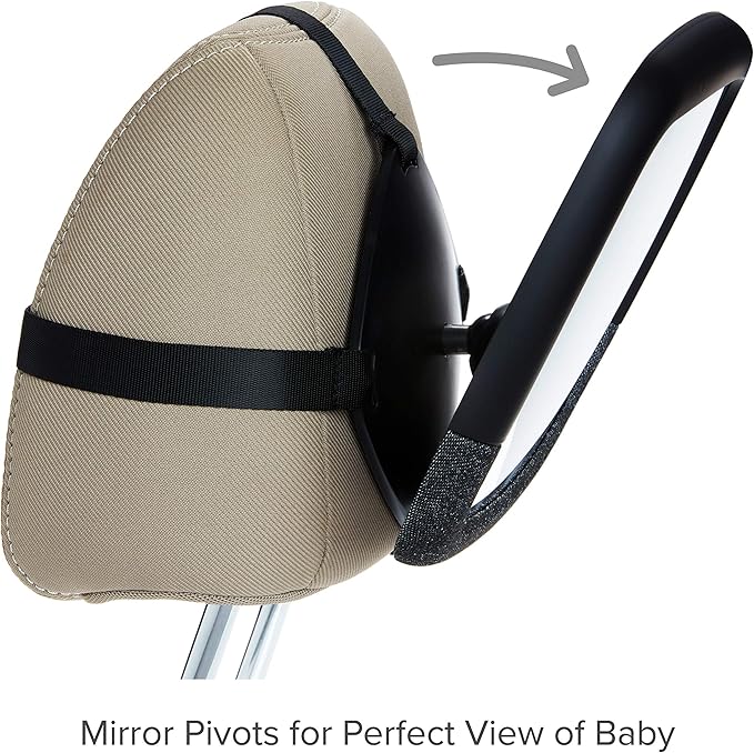 Munchkin Baby Car Mirror for Rear Facing Car Seats,Pivot 360 Baby in-Sight Adjustable Auto Mirror,Black,(Pack of 4)