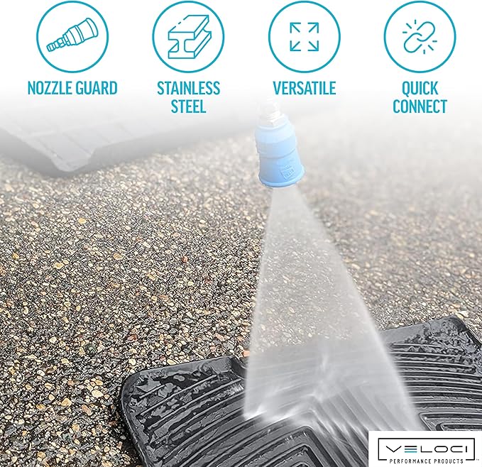 MTM Hydro Acqualine Pressure Washer Nozzle Guard Holder Tips Protector with 1/4” Quick Coupler Plug, 40 Degrees 2.5
