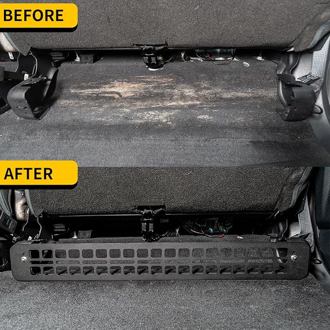 Seat Bottom Divider Panel Compatible with Ford F150 2015+ Raptor 2015+ Super Duty 2017+ Under Seat Molle Panel Second Row Storage Panel 2nd Row Under Seat Organizer Accessories