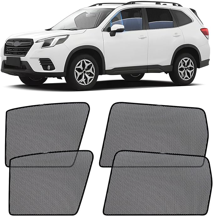 ZATOOTO Car Window Shades for Forester 2019-2024, Car Side Window Sun Shade for Baby from 99% UV Rays and Heat, Car Window Cover Breathable Mesh Window Screen Keep Vehicle Cool for Camping, Napping