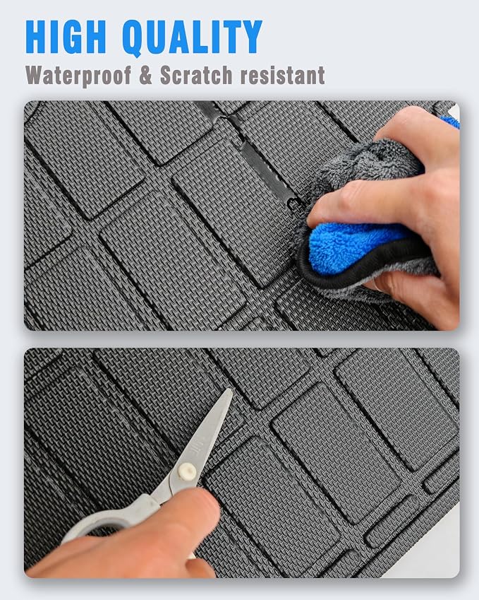 Cargo Liners Backrest Mat for BMW X1 Accessories 2023-2025 with Hook&Loop Rear Trunk Mat Rear Seat Back Cover Protector All Weather Anti-Slip Split Dog Liner 4 PCS