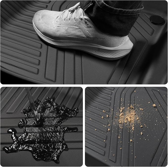 SMABEE Floor Mats for 2017-2026 Honda Ridgeline Crew Cab, TPE All Weather Floor Liners for Ridgeline Accessories Inteior Black