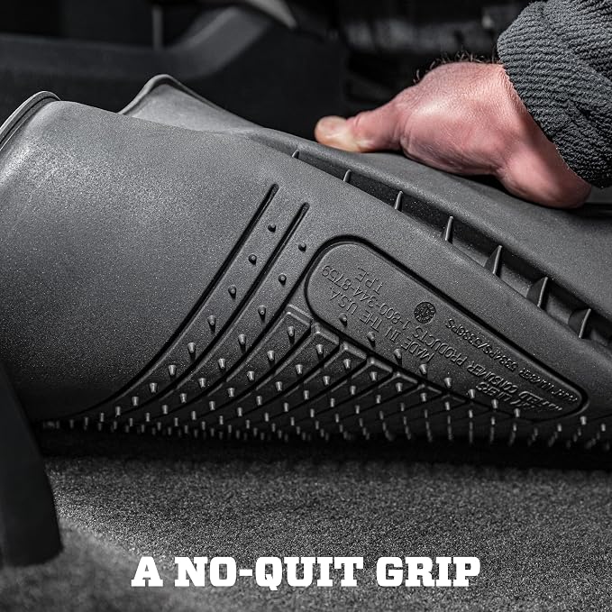 Husky Liners Weatherbeater Floor Mats | Fits 2015-2026 Ford F-150 & 2017-2026 F-250/F-350 SuperCrew (Crew Cab) & SuperCab (EXT Cab) | Center Hump, 1-pc Black - 83361