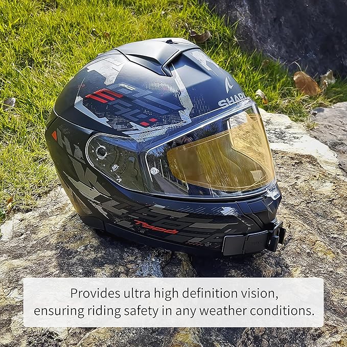 Universal Helmet Visor Anti-Glare and Anti-Fog Combined Film - Ideal for Motorcycle Helmet Lens, Alternative to Insert Lens - Ultra HD Helmet Shield Films, Anti-Steaming, Safer Rides