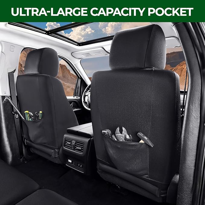 Car Seat Covers Fit for Nissan Rogue Altima Sentra Versa: Faux Leather Front Seat Covers Waterproof Automotive Seat Protector(2 Seats Black)