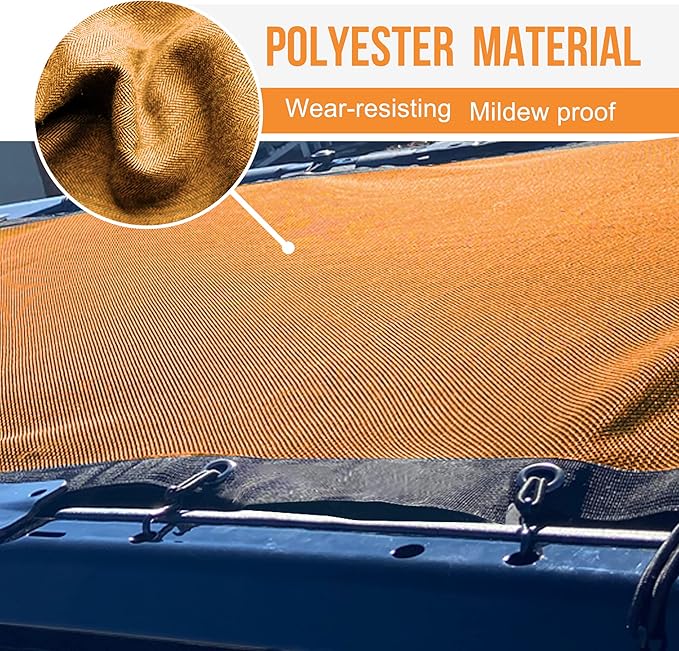 sukemichi Sunshade for Ford Bronco,Mesh Sun Shade Bikini Top Cover Bimini Top for Ford Bronco Accessories 2021 2022 2023 2024 2025 2026 4 Door - Blocks UV, Wind, Noise(Orange)